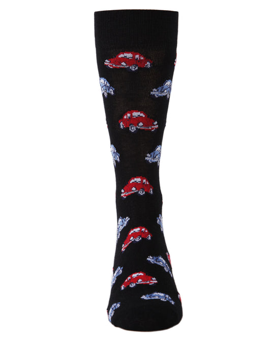 Men's "Love Bug" Rayon from Bamboo Blend Novelty Crew Sock
