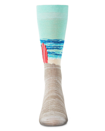Men's Surf's Up Beach Bamboo Crew Socks