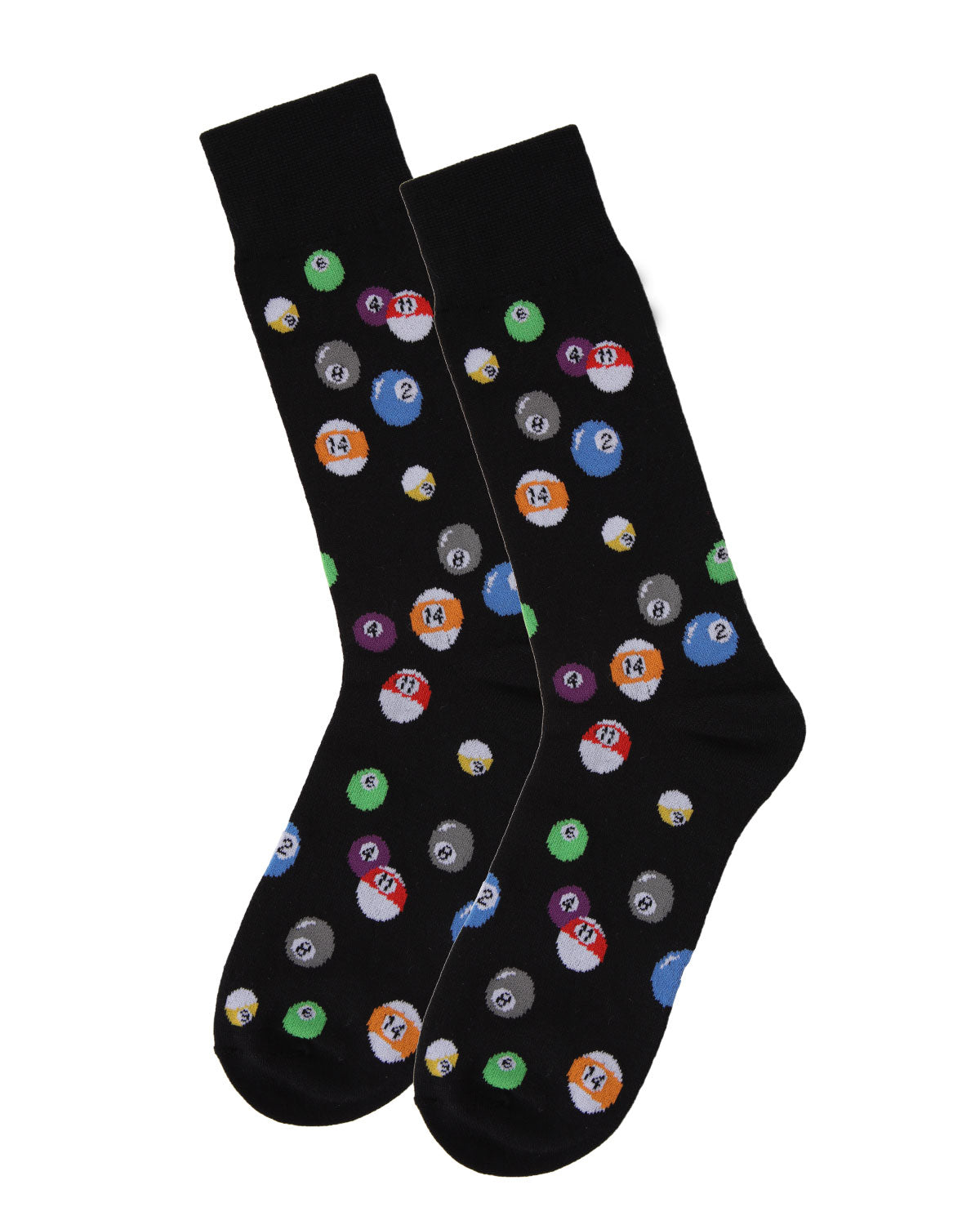 Men's 2 Pair Pack Billiard Ball Bamboo Blend Crew Socks