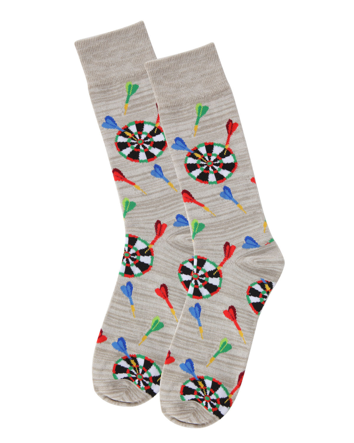 Men's 2 Pair Pack Novelty Let's Play Darts Crew Socks