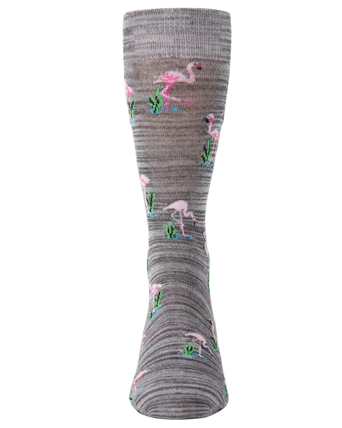Men's 2 Pair Pack Flamingo Bamboo Blend Crew Socks