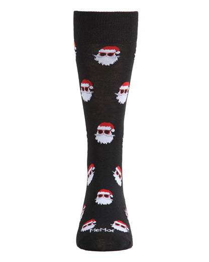 Men's Festive Funny Santa Shades Novelty Crew Socks