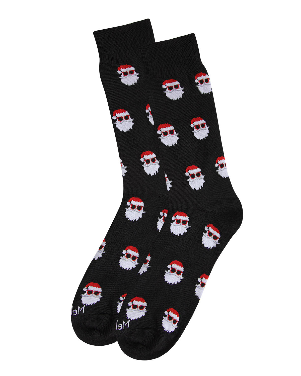 Men's Festive Funny Santa Shades Novelty Crew Socks