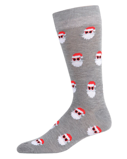 Men's Festive Funny Santa Shades Novelty Crew Socks