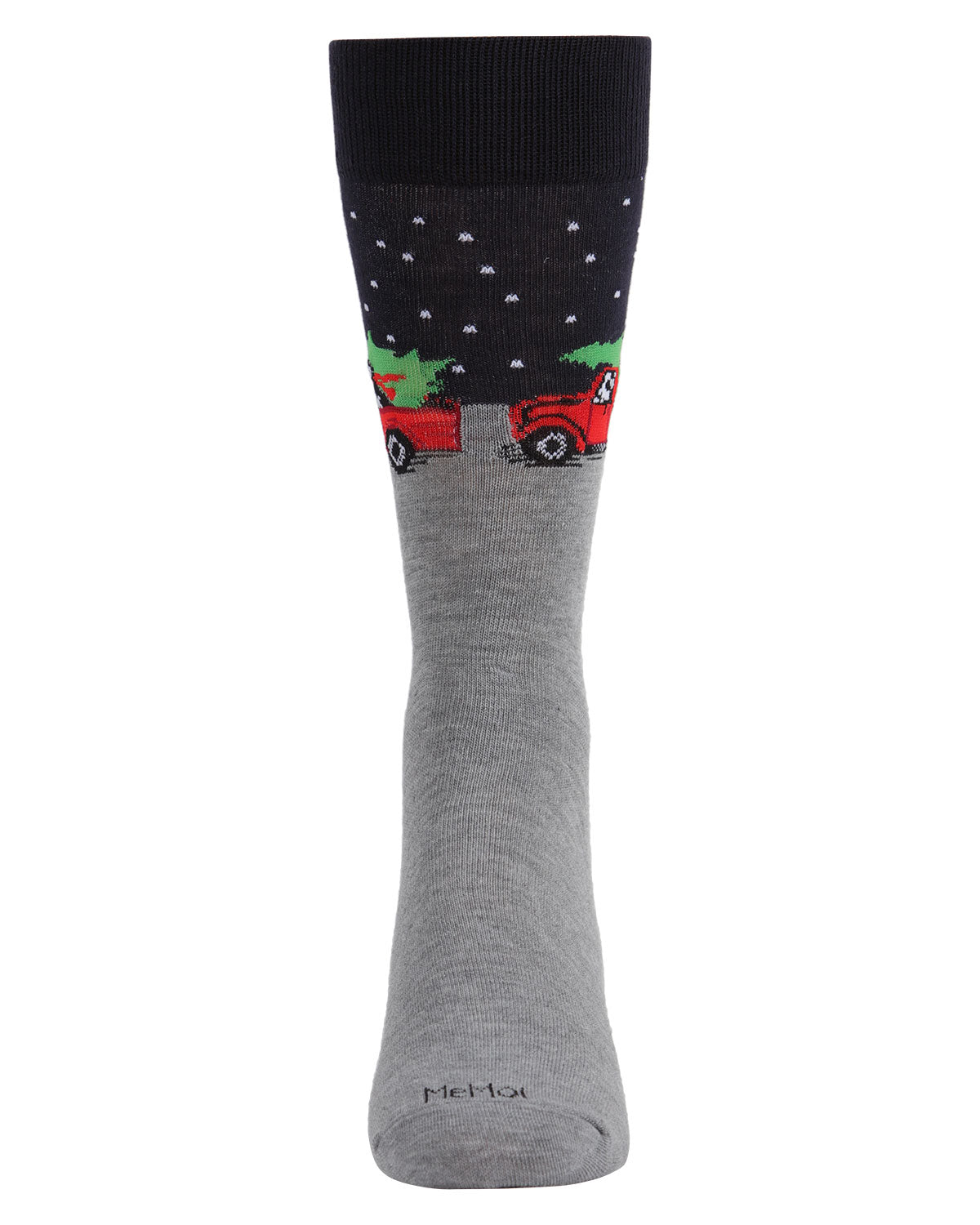 Men's Festive Puppy Pickup Truck Novelty Crew Socks