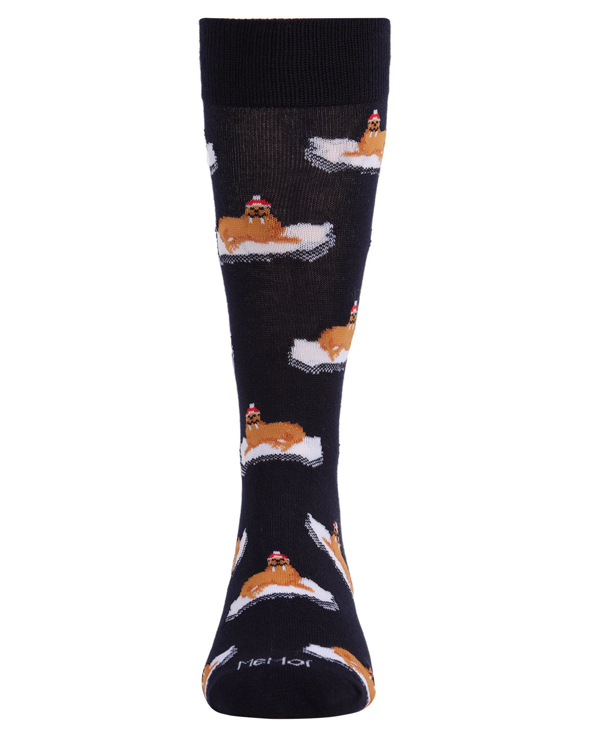 Men's Festive Walrus Novelty Crew Socks