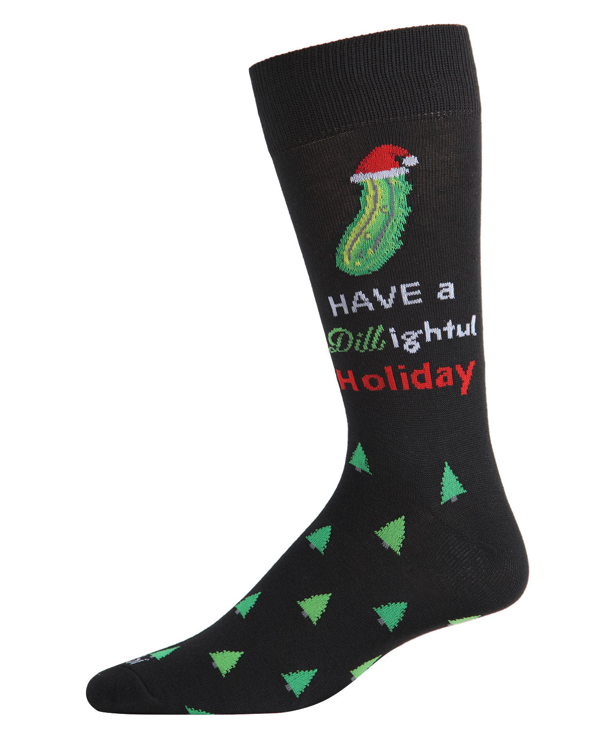 Men's Dill-ightful Holiday Pickle Novelty Crew Socks