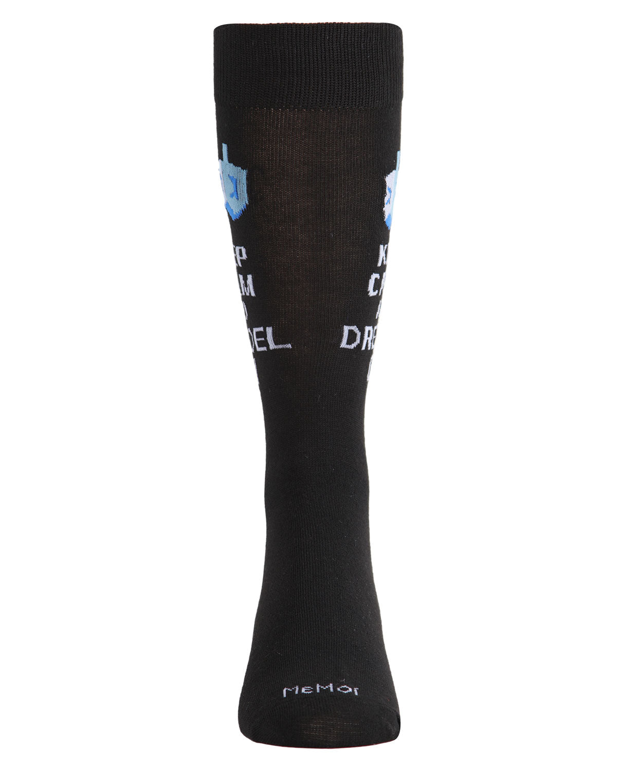 Men's Keep Calm and Dreidel On Hanukkah Novelty Crew Sock