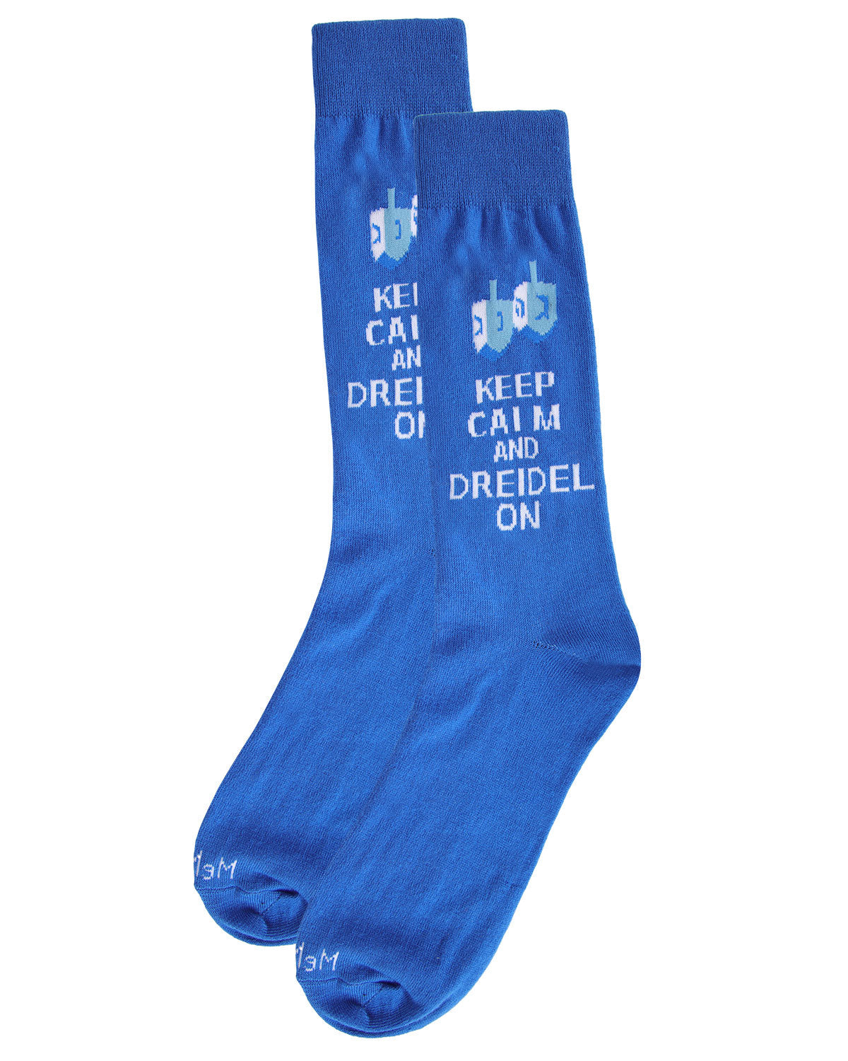 Men's Keep Calm and Dreidel On Hanukkah Novelty Crew Sock