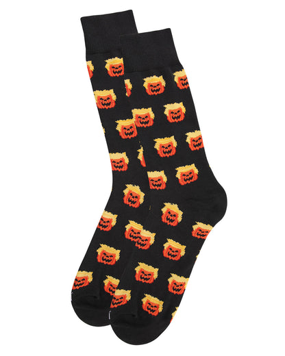 Men's Number 47 Trumpkin Halloween Novelty Crew Sock
