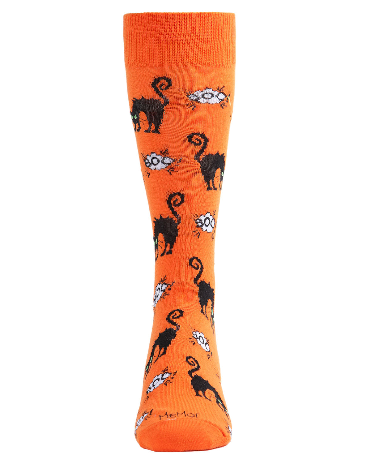 Men's Scary Halloween Black Cat Novelty Crew Sock