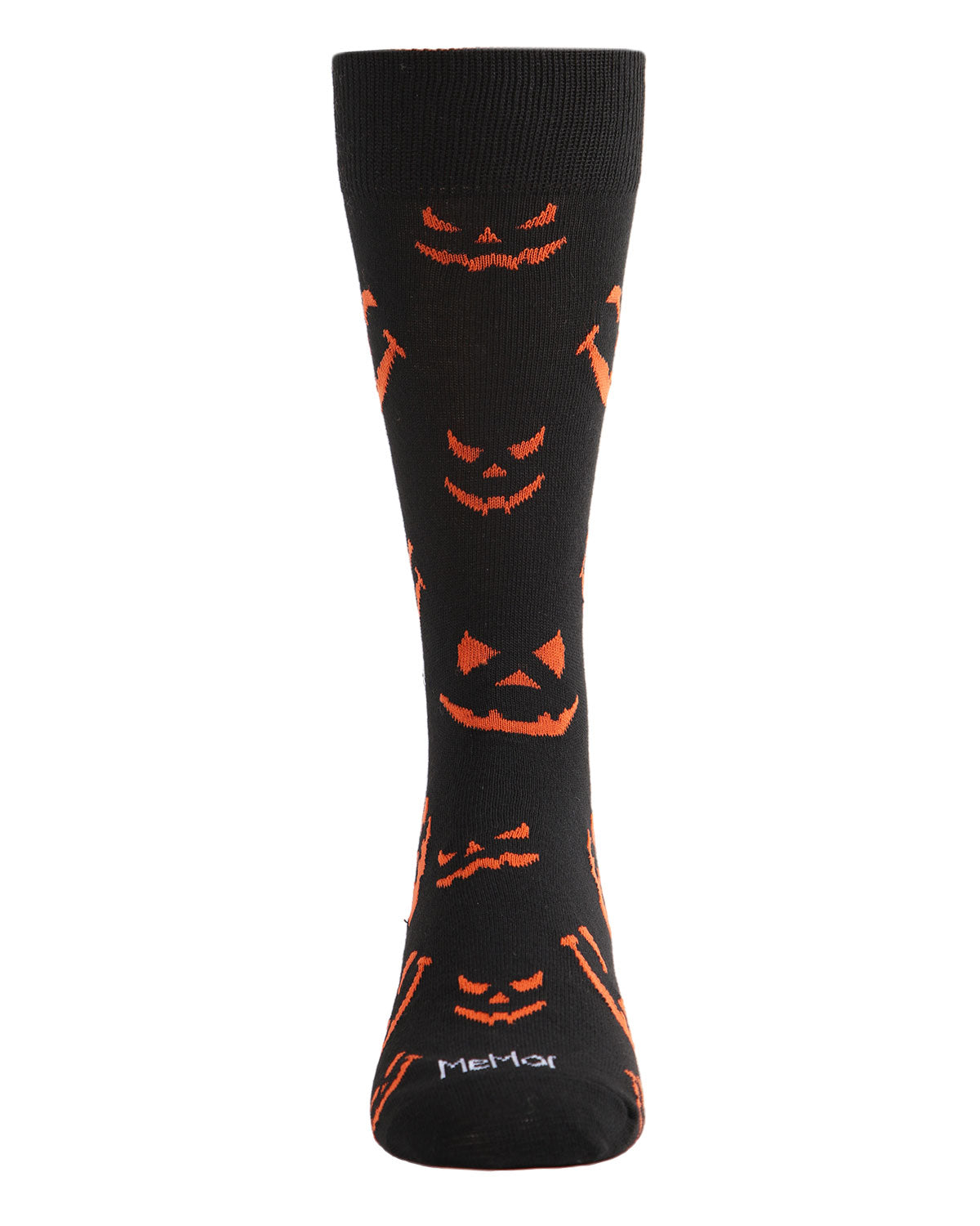 Men's Festive Halloween "Pumpkin Faces" Novelty Crew Sock
