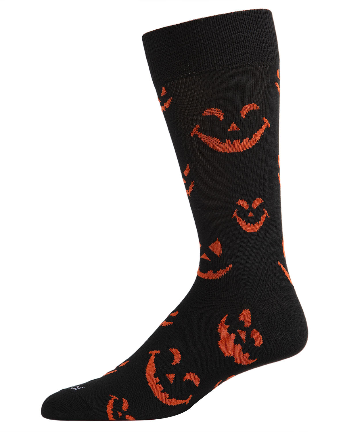 Men's Festive Halloween "Pumpkin Faces" Novelty Crew Sock