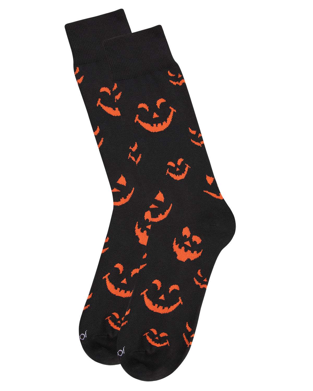 Men's Festive Halloween "Pumpkin Faces" Novelty Crew Sock