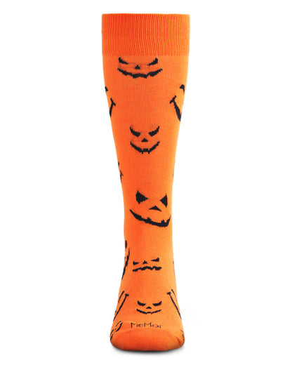 Men's Festive Halloween "Pumpkin Faces" Novelty Crew Sock