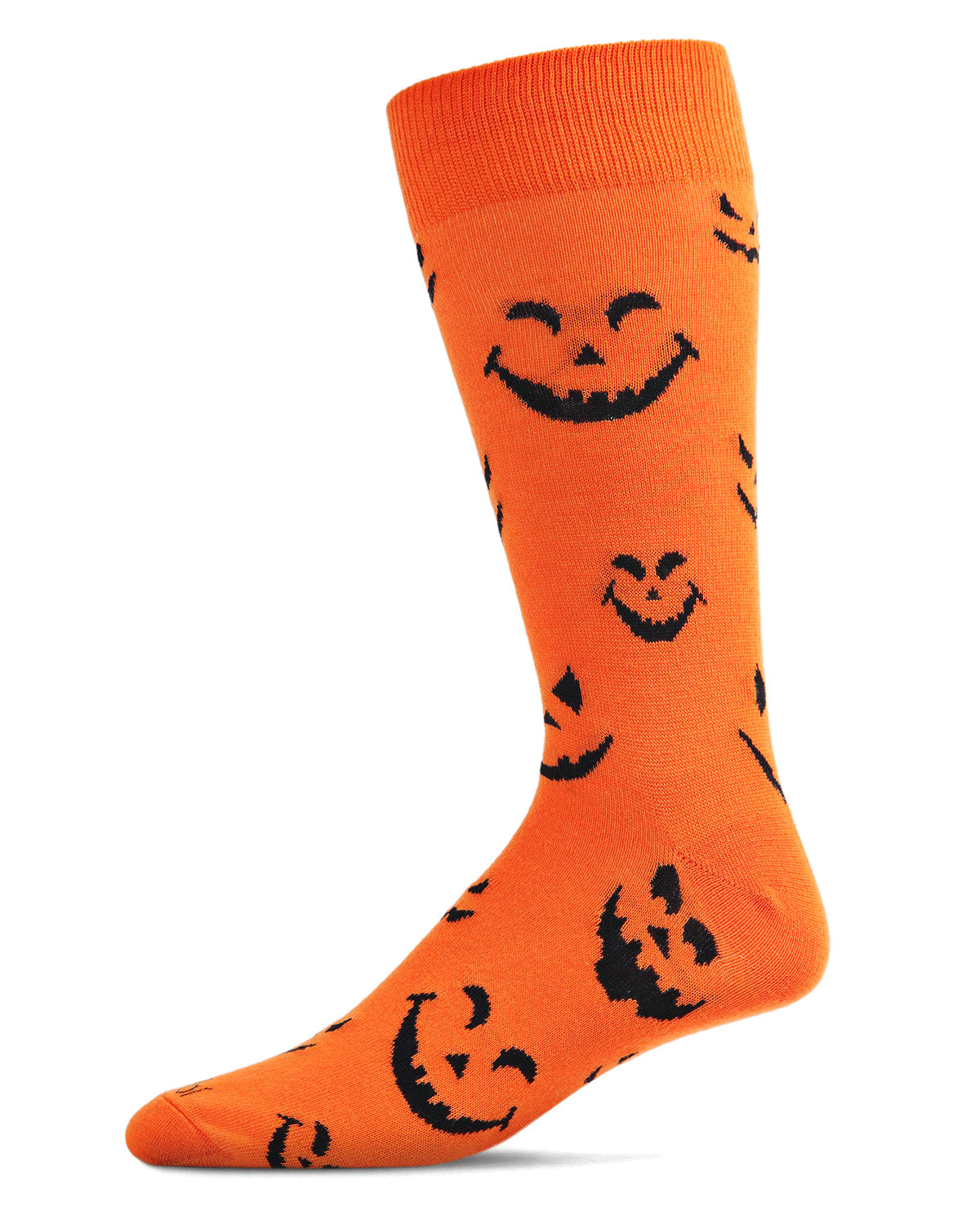 Men's Festive Halloween "Pumpkin Faces" Novelty Crew Sock