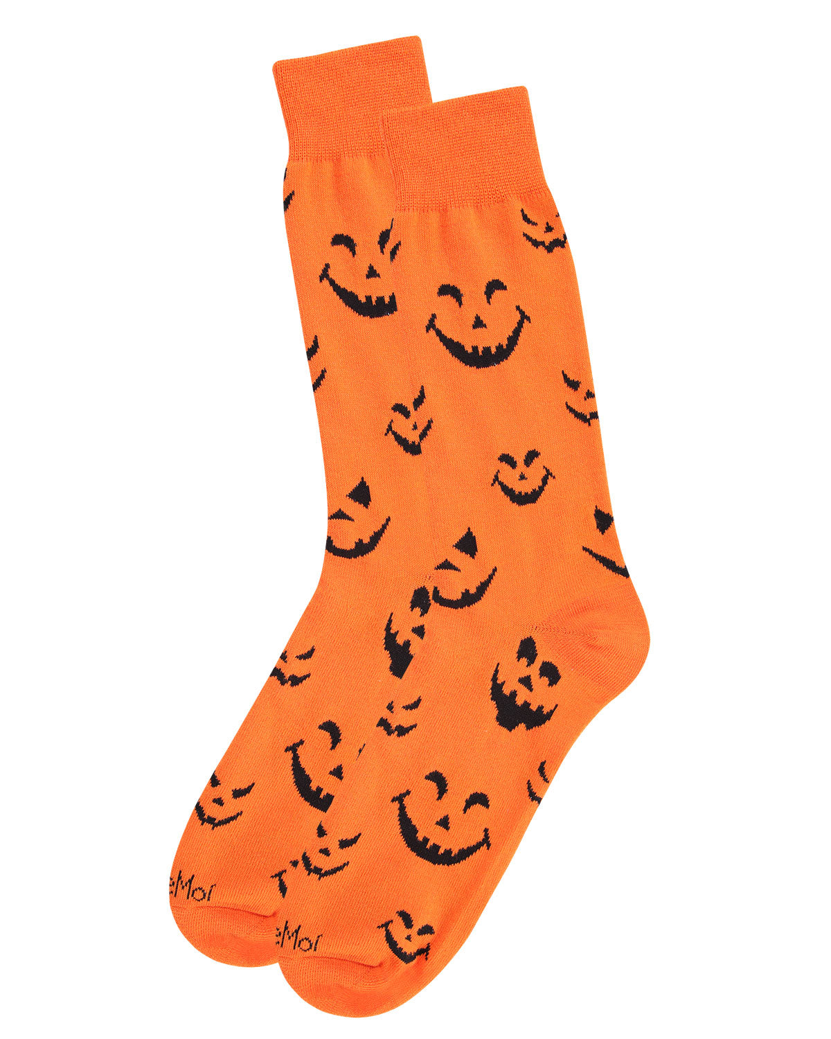 Men's Festive Halloween "Pumpkin Faces" Novelty Crew Sock