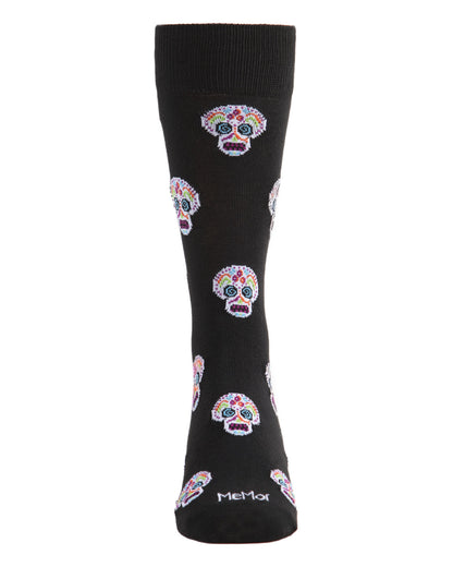 Men's Dia de los Muertos Sugar Skull Novelty Crew Sock