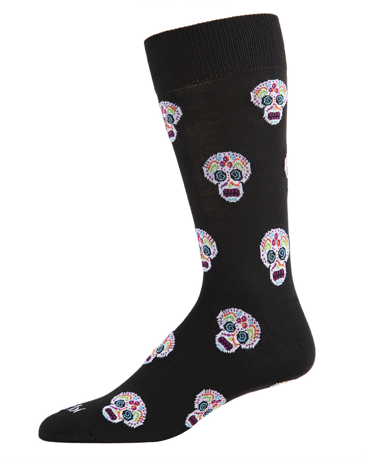 Men's Dia de los Muertos Sugar Skull Novelty Crew Sock