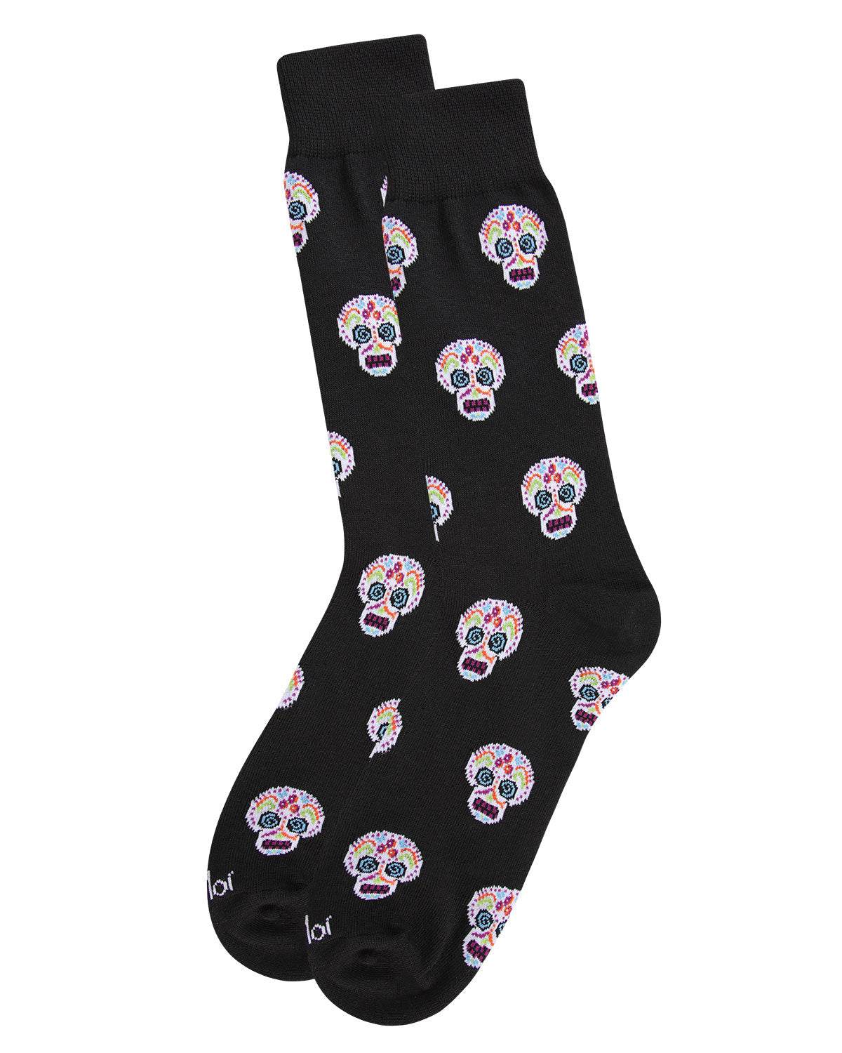 Men's Dia de los Muertos Sugar Skull Novelty Crew Sock