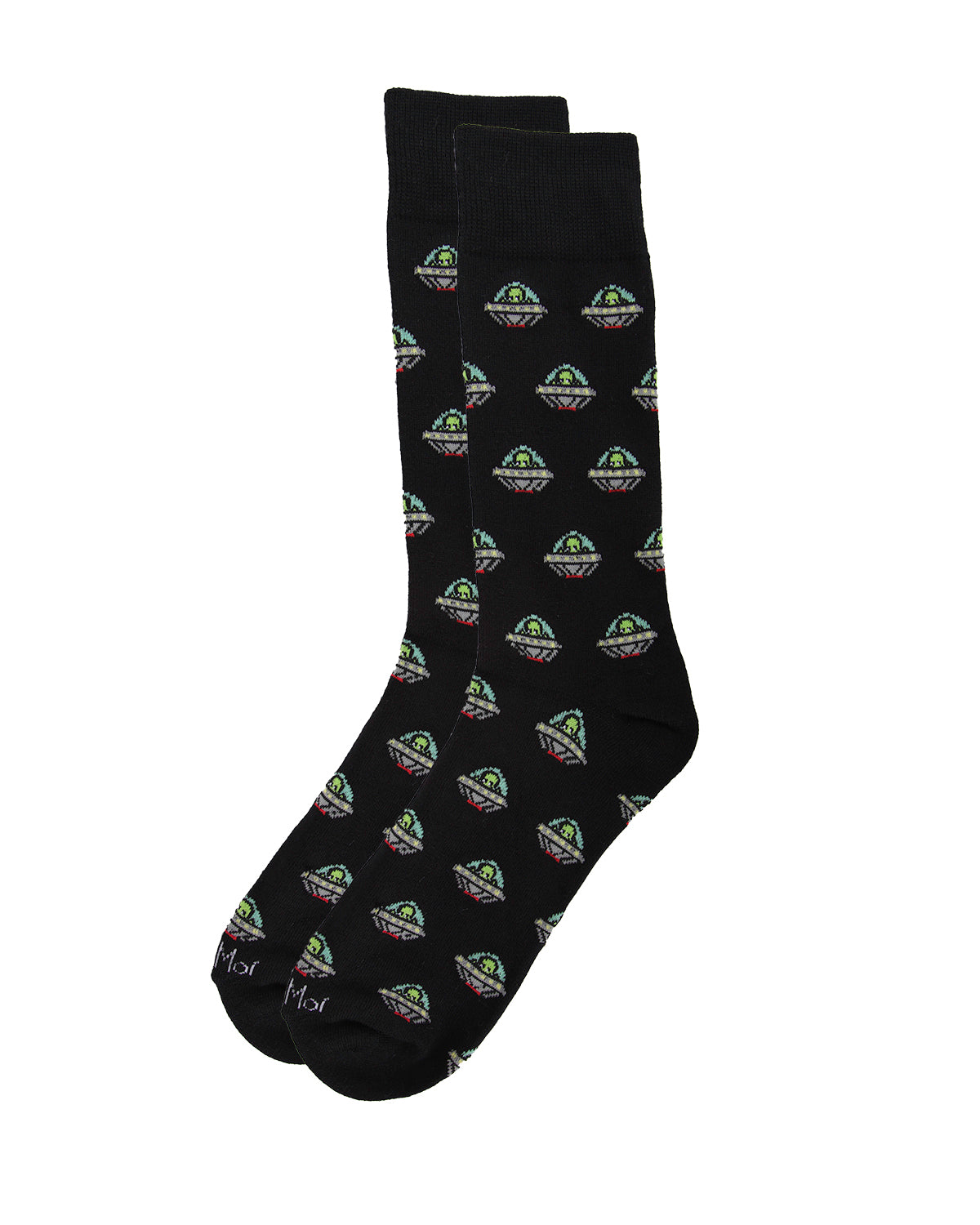 Men's Alien Invasion Bamboo Blend Novelty Crew Sock