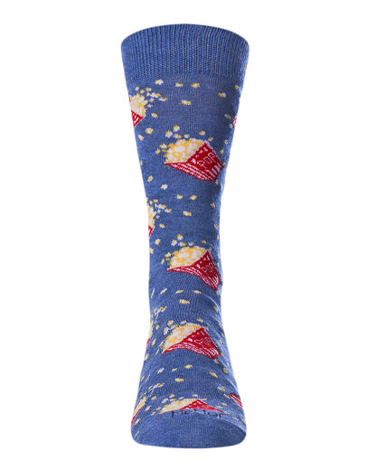 Men's Pass The Popcorn Bamboo Blend Novelty Crew Sock