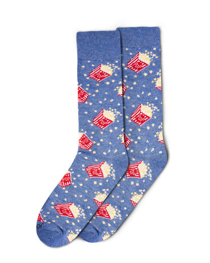 Men's Pass The Popcorn Bamboo Blend Novelty Crew Sock