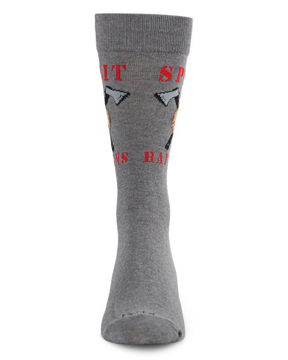 Men's Split Happens Bamboo Blend Novelty Crew Sock