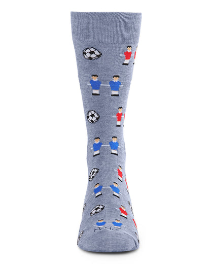 Men's Fun Foosball Bamboo Blend Novelty Crew Sock