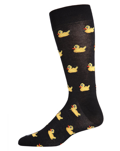 Men's "Rubber Duck" Rayon from Bamboo Blend Novelty Crew Sock