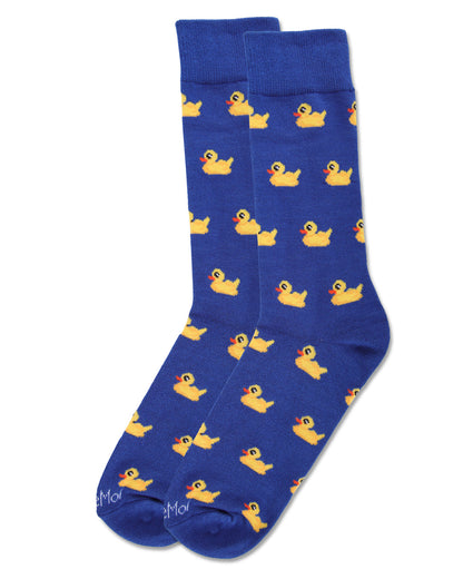 Men's "Rubber Duck" Rayon from Bamboo Blend Novelty Crew Sock