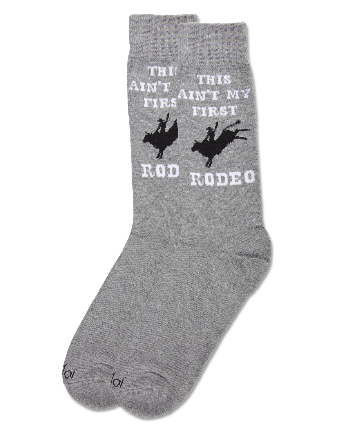 Men's Aint' My First Rodeo Bamboo Blend Novelty Crew Sock