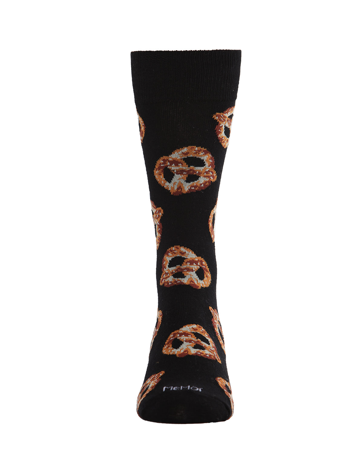 Men's Pretzel Pattern Rayon from Bamboo Blend Novelty Crew Sock