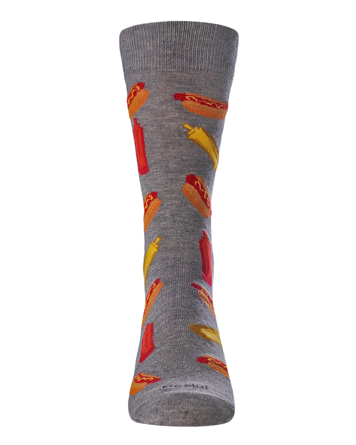 Men's Tasty Hot Dogs Bamboo Blend Novelty Crew Sock
