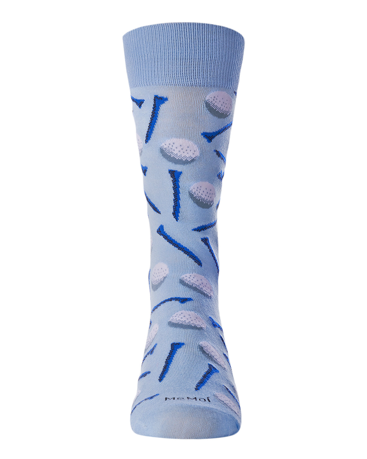 Men's "Golf Ball and Tee" Rayon from Bamboo Blend Novelty Crew Sock