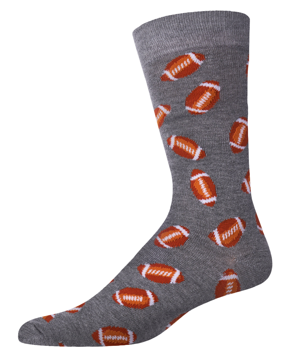 Men's "Football Fan" Rayon from Bamboo Blend Novelty Crew Sock