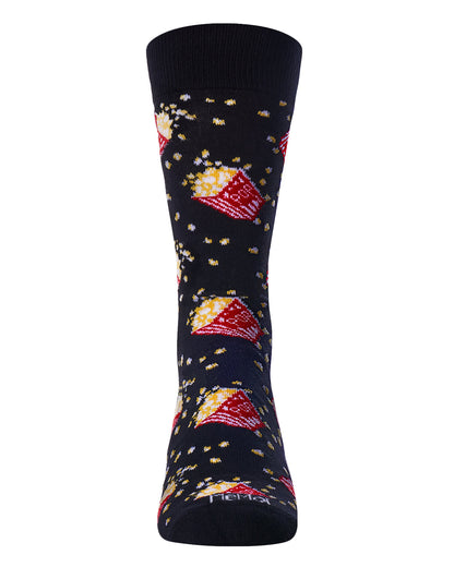 Men's Pass The Popcorn Bamboo Blend Novelty Crew Sock