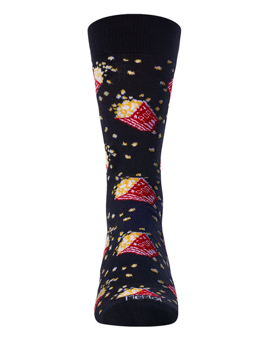 Men's Pass The Popcorn Bamboo Blend Novelty Crew Sock