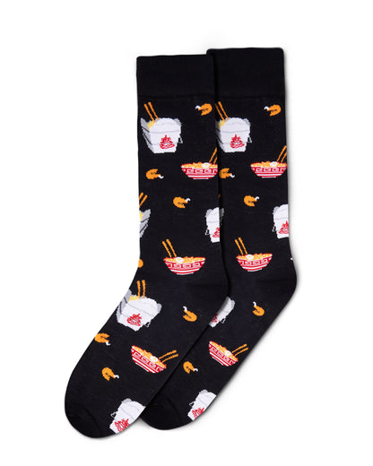 Men's Let’s Order Takeout Bamboo Blend Novelty Crew Sock