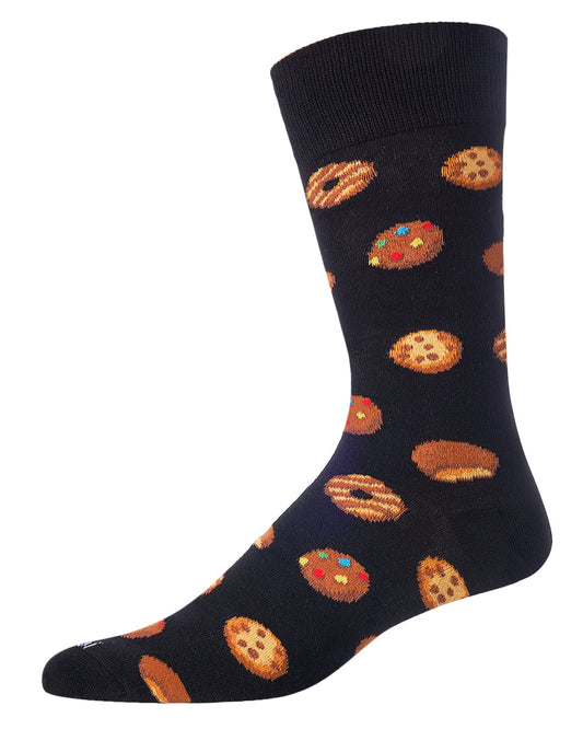 Men's Tasty Cookies Bamboo Blend Novelty Crew Sock