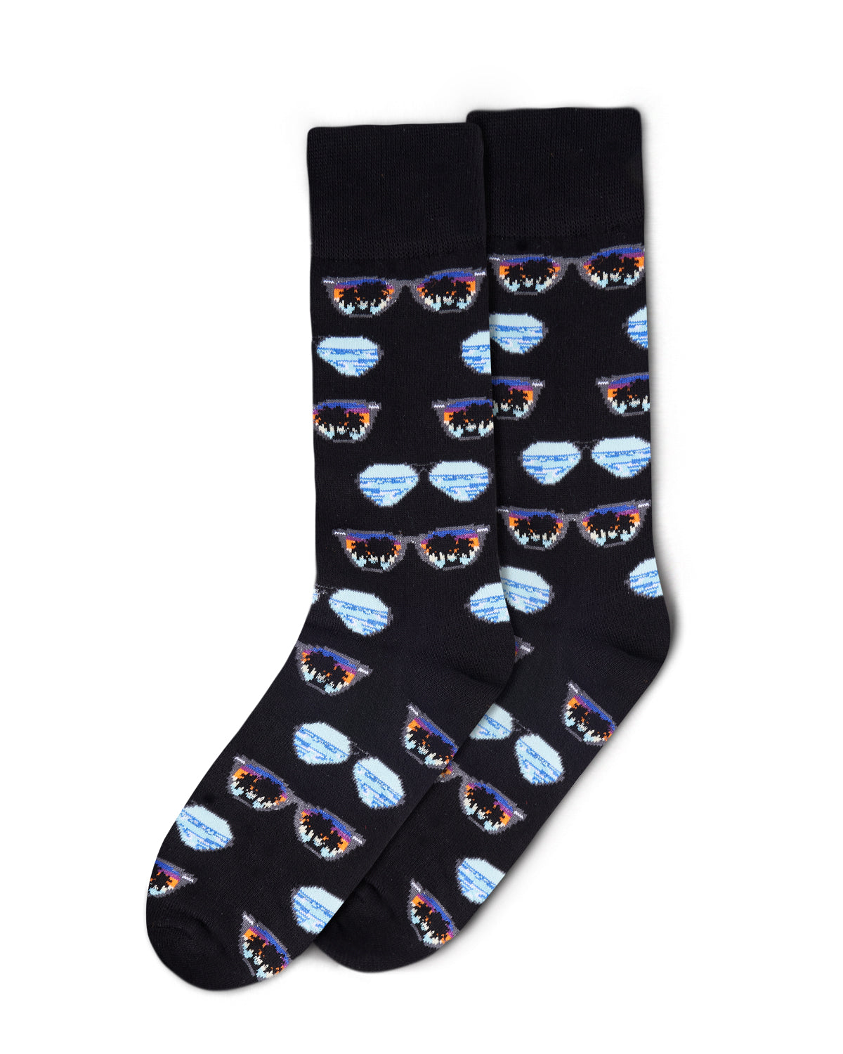 Men's Cool Sunglasses Bamboo Blend Novelty Crew Sock