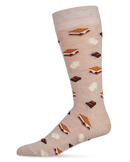 Men's I'd Like S'mores Please Bamboo Blend Crew Sock