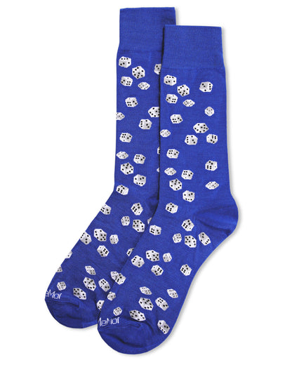 Men's Roll of the Dice Bamboo Blend Novelty Crew Sock