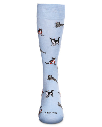 Men's Hip Cool Cats Bamboo Blend Novelty Crew Sock