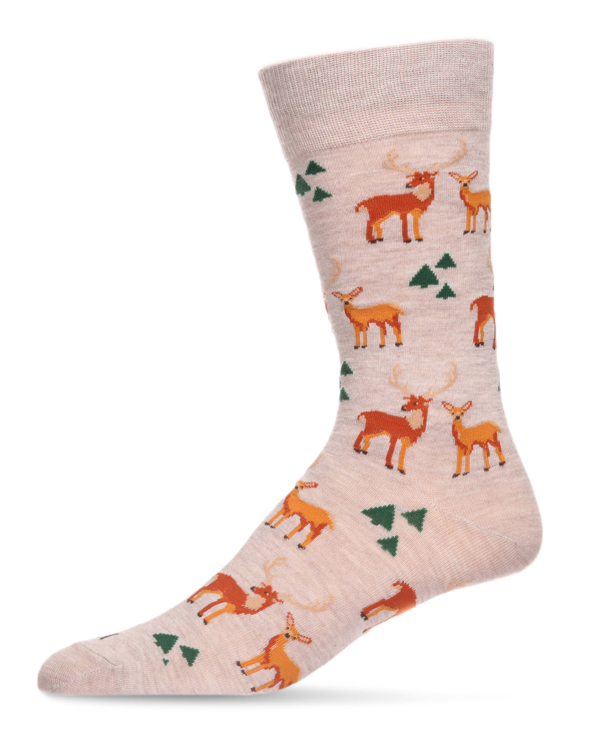 Men's Oh Deer Bamboo Blend Novelty Crew Sock