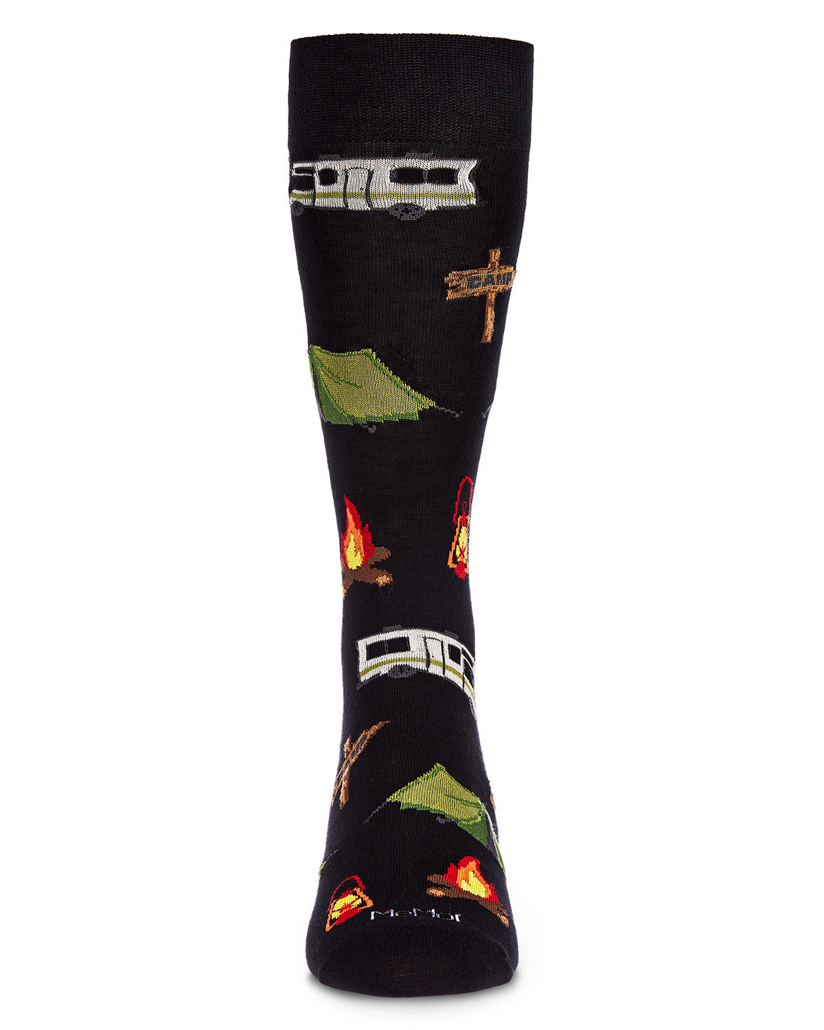 Men's Happy Camper Bamboo Blend Novelty Crew Sock