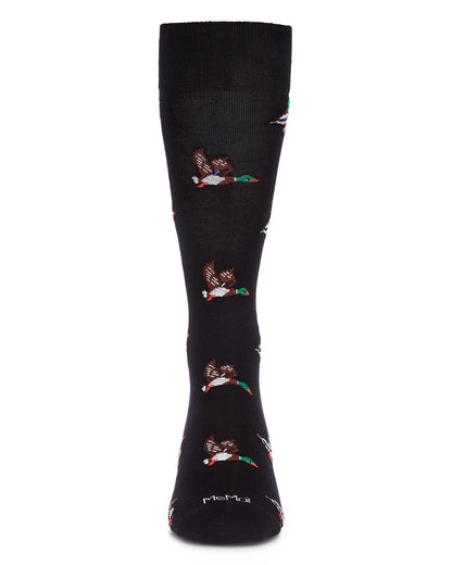 Men's "Mallard Most Fowl" Rayon from Bamboo Blend Novelty Crew Sock
