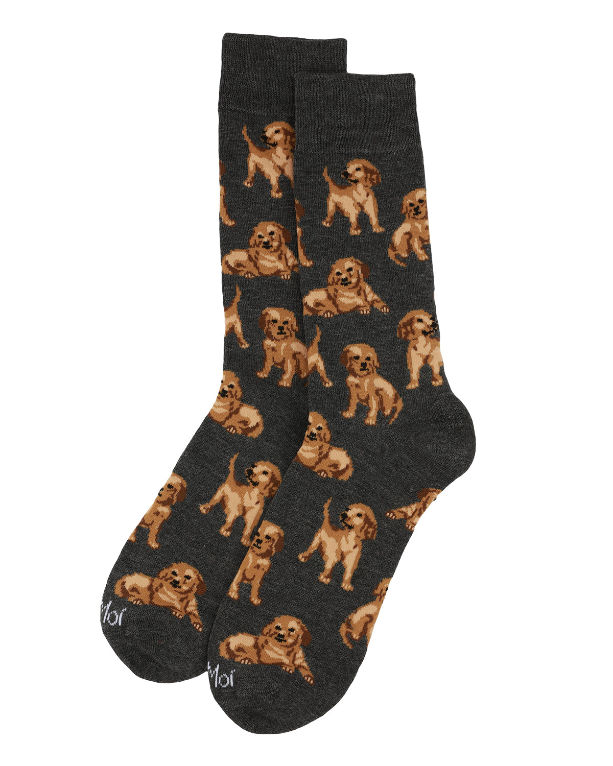 Men's Happy Puppies Bamboo Blend Novelty Crew Sock