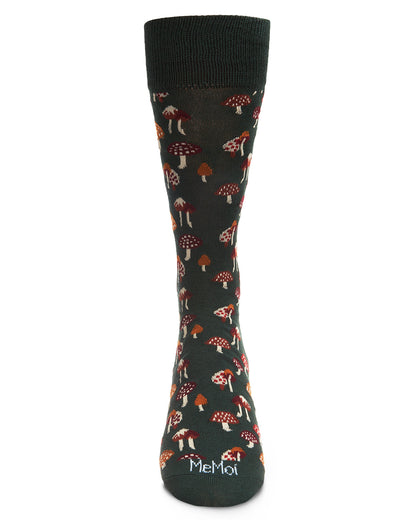 Men's Mushroom Fields Bamboo Blend Novelty Crew Sock