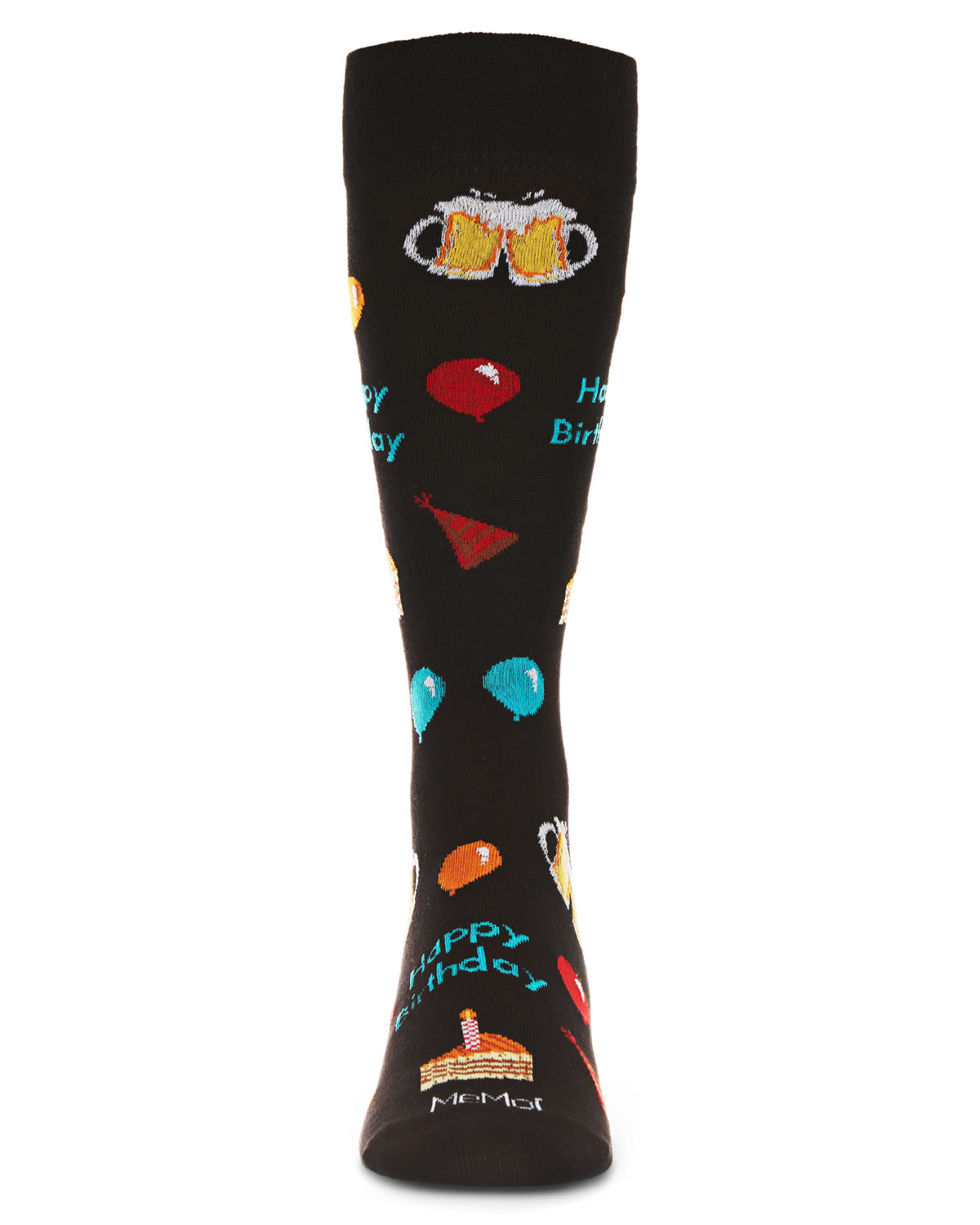 Men's "Happy Birthday" Rayon from Bamboo Blend Novelty Crew Sock